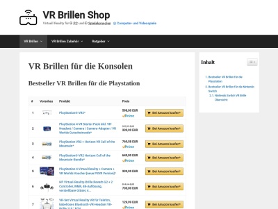 VR Brillen für die Konsolen - VR Brillen Shop Thumb