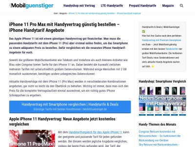 iPhone 11 Pro Max mit Handyvertrag » Günstig bestellen Thumb