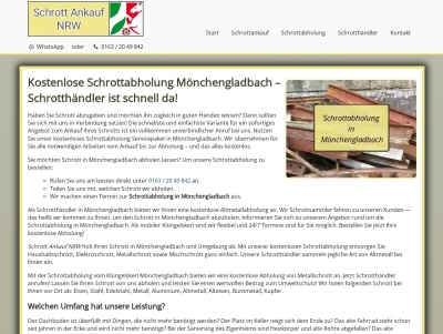Schrottabholung Mönchengladbach | Kostenlos | Zum Wunschtermin Thumb