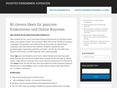 Passives Einkommen aufbauen passive Einkommensströme generieren Thumb