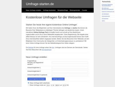 Kostenlose Online-Umfragen & Abstimmungen für die Homepage Thumb