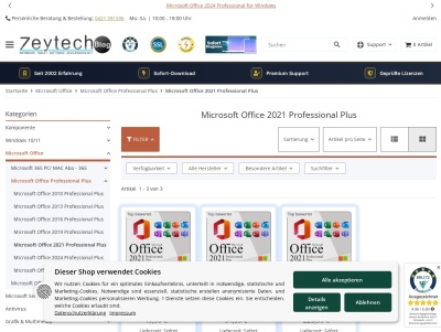 Microsoft Office 2021 Professional Plus jetzt kaufen Thumb