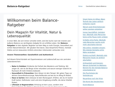 Balance finden – Vitalität, Gesundheit und neue Perspektiven für den Alltag Thumb