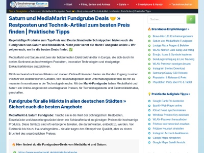 Fundgrube von MediaMarkt und Saturn - Die besten Preise für alle Markt-Artikel finden  Thumb