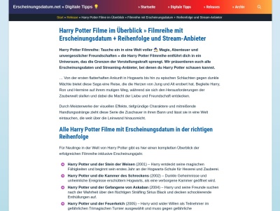 Alle Harry Potter Filme »  Reihenfolge und Erscheinungsdatum Thumb