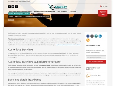 Backlinks kostenlos erstellen - SEO Freelancer München und Online Marketing Agentur Thumb