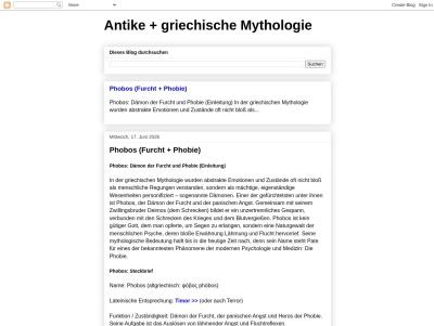 Griechische Mythologie und Antike: Neuer Blog Thumb