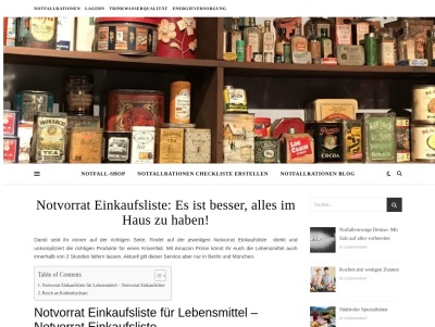 Notvorrat Einkaufsliste. es ist besser, alles im Haus zu haben! Thumb