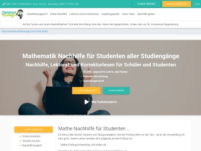 Mathematik Nachhilfe für Studenten aller Studiengänge Thumb