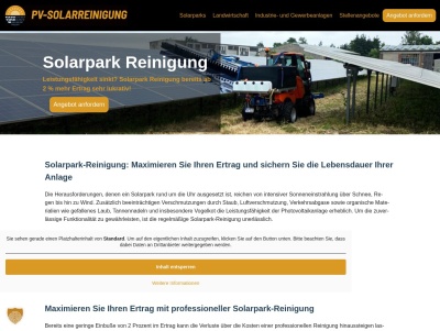 Solarpark-Reinigung bundesweit durch PV+ Solarreinigung GmbH Thumb