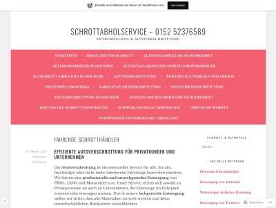 Schrottabholservice  0152 52376589  Entrümpelung & Autoverschrottung Thumb