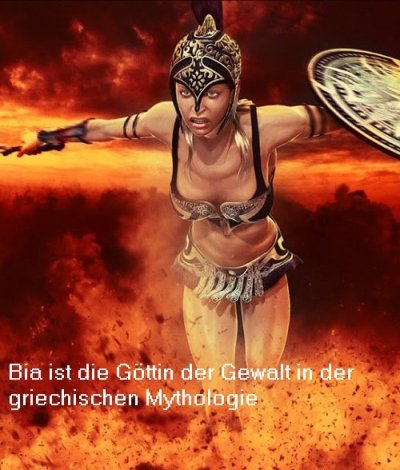 Bia ist die Göttin der Gewalt in der griechischen Mythologie