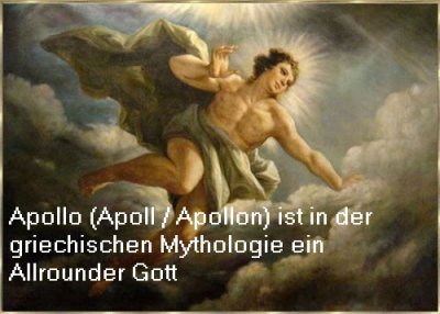 Apollo ist in der griechischen Mythologie ein olympischer Allrounder Gott