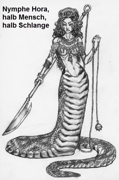 Hora ist in der griechischen Mythologie eine Schlangennymphe