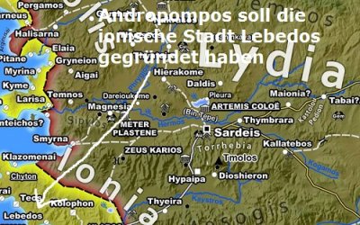 Andropompos gründete die Stadt Lebedos