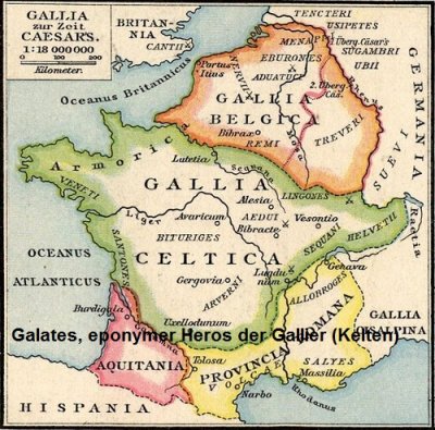 Galates / Keltos ist der eponyme Heros der Gallier / Kelten