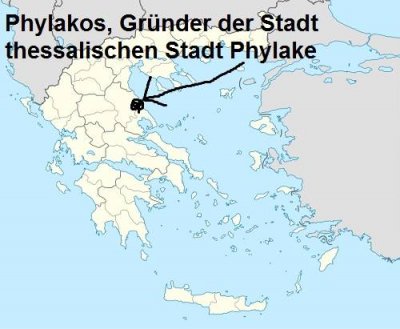 Phylakos gründete die thessalische Stadt Phylake