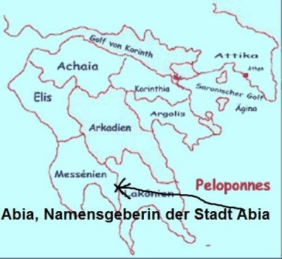 Abia ist die eponyme Heroine der gleichnamigen Stadt in Messenien