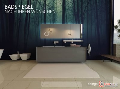 Badspiegel mit Beleuchtung für modernes Baddesign